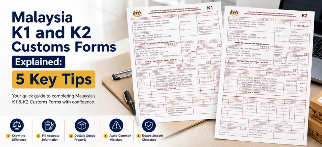 Malaysia K1 and K2 Customs Forms Explained